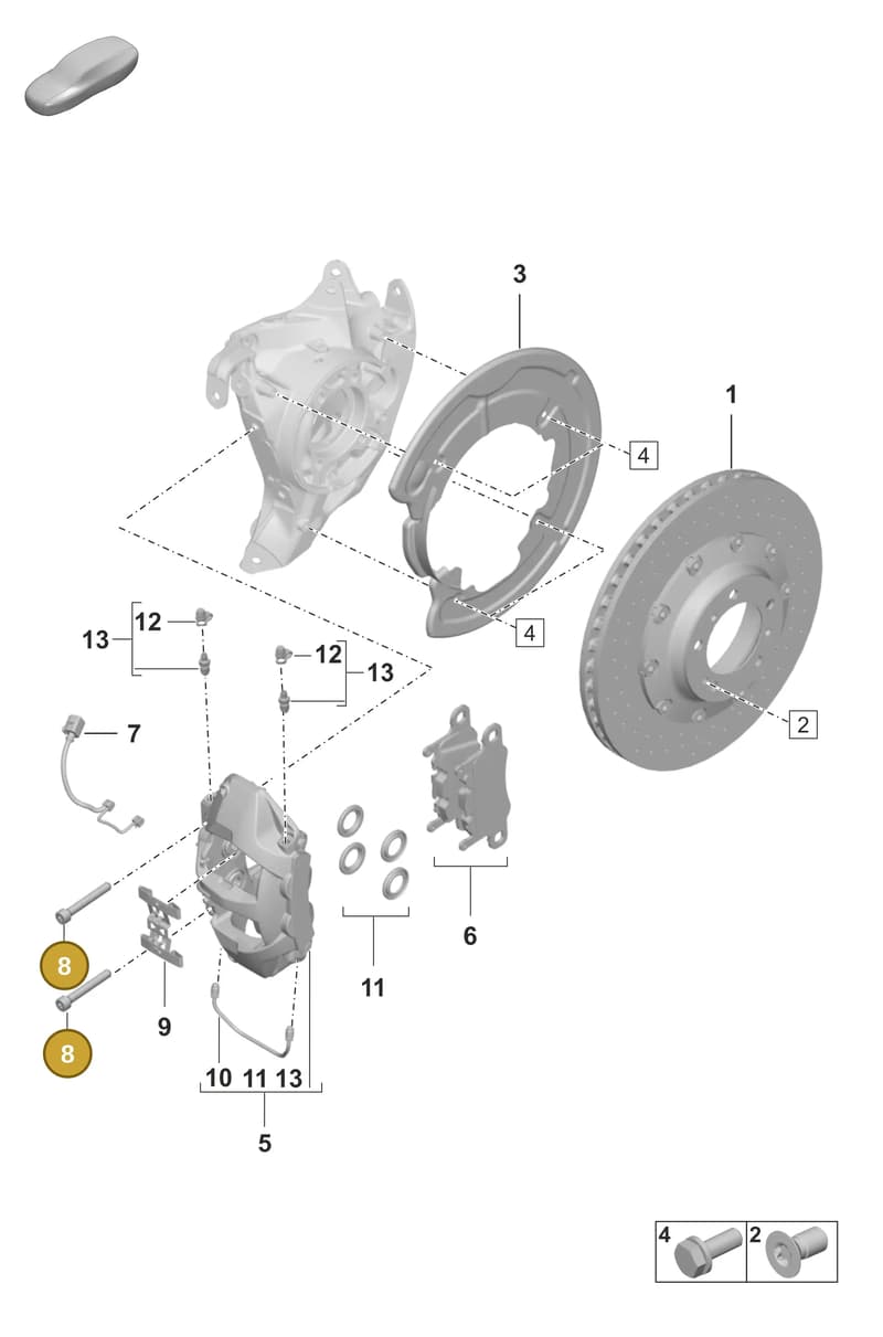 PAF007586 — Porsche 911 (2024-2025) diagram p53603010, position 8