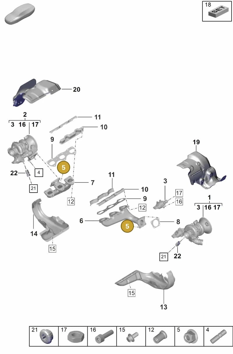 PAF007634 — Porsche 911 (2018-2024) diagram p53202000, position 5