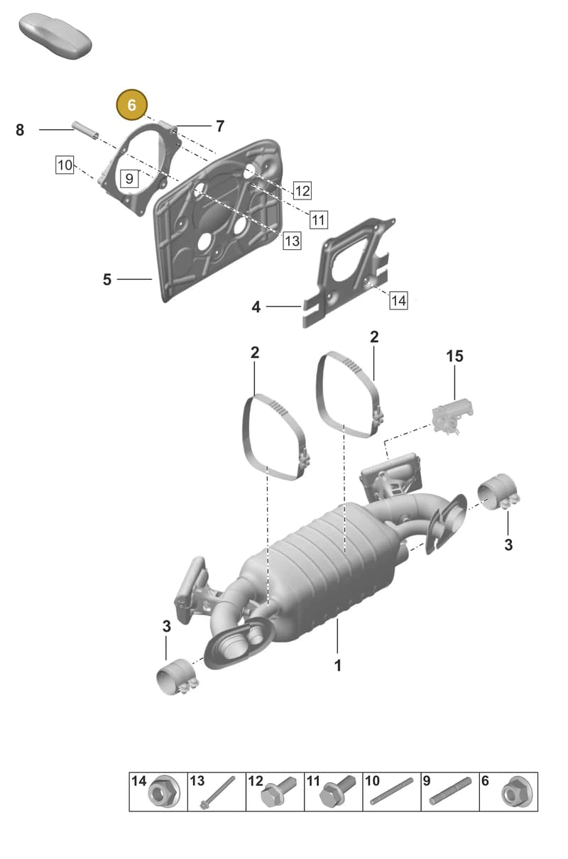 PAF007634 — Porsche 911 (2018-2024) diagram p53202350, position 6