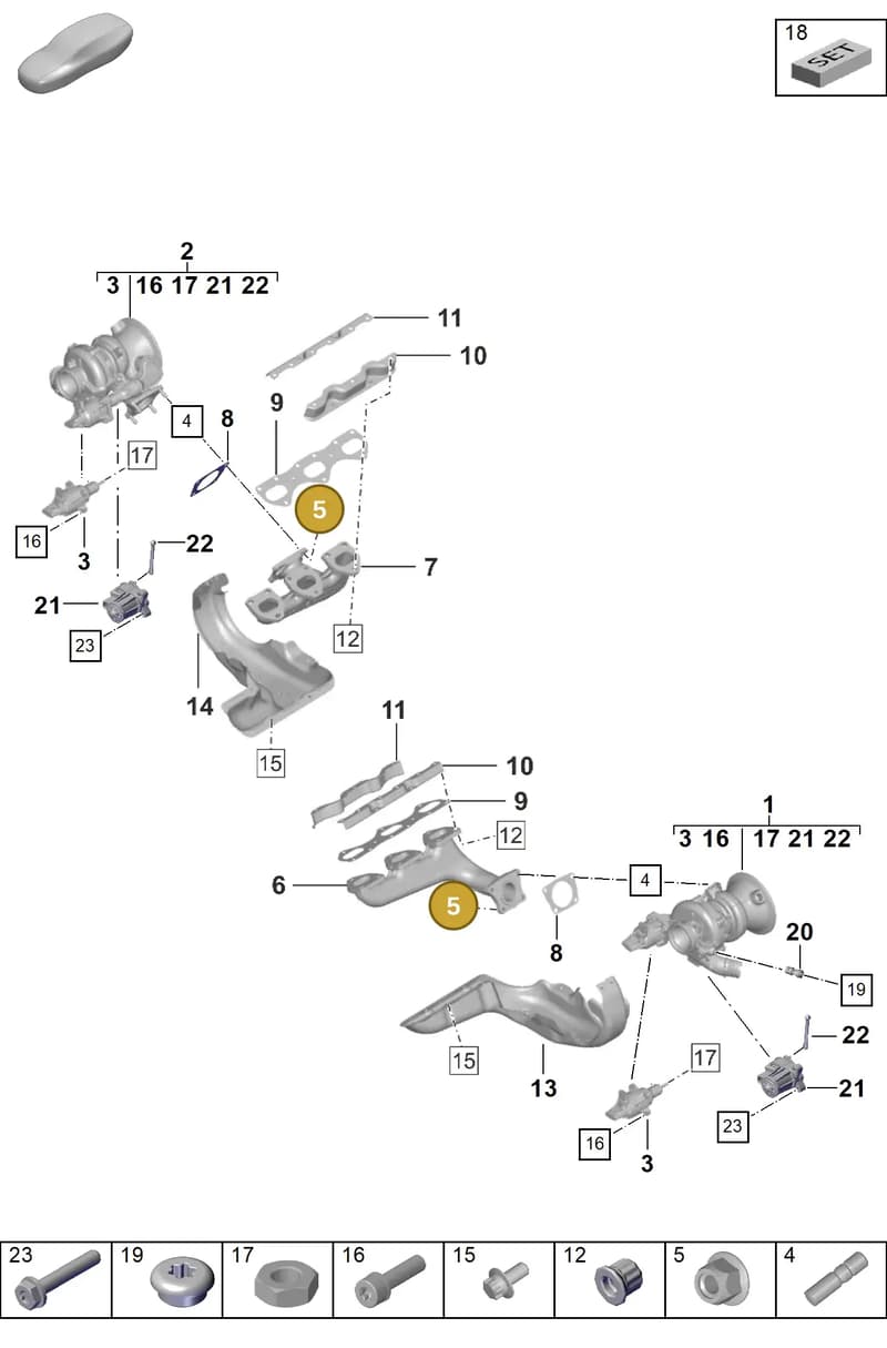 PAF007634 — Porsche 911 (2020-2022) diagram p57202000, position 5