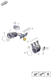 PAF007634 Porsche Hexagon Flange Nut Self-Locking