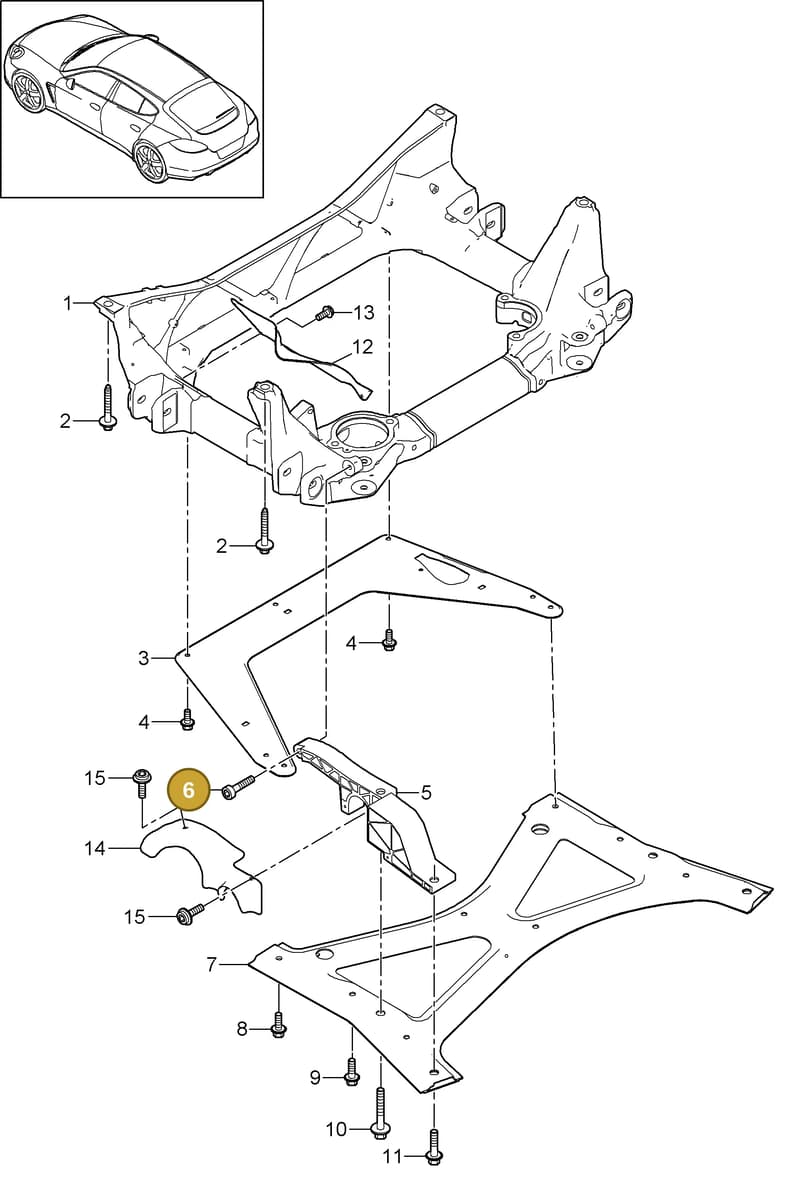 PAF007648 — Porsche Panamera (2009-2016) diagram p35401000, position 6