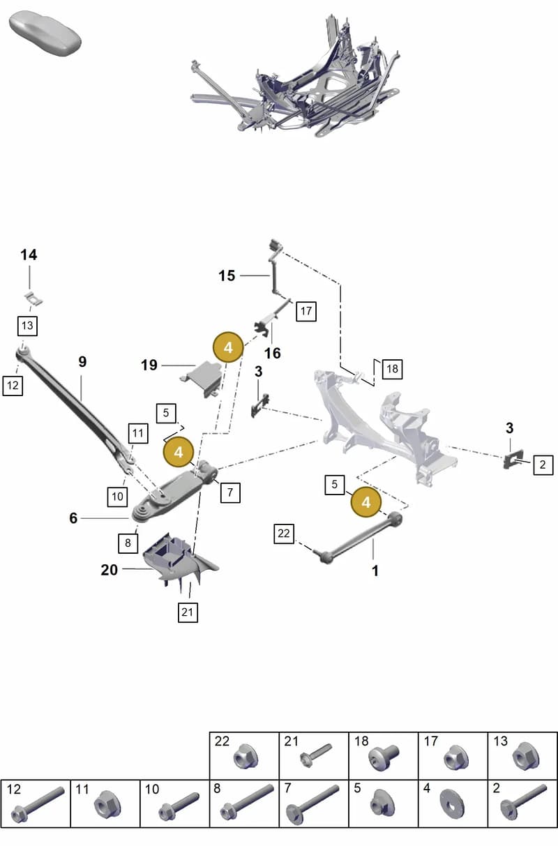 PAF007648 — Porsche Boxster Spyder (2019-2020) diagram p55501020, position 4