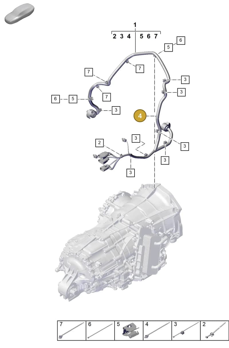 PAF007803 — Porsche 911 (2024-2025) diagram p63903900, position 4
