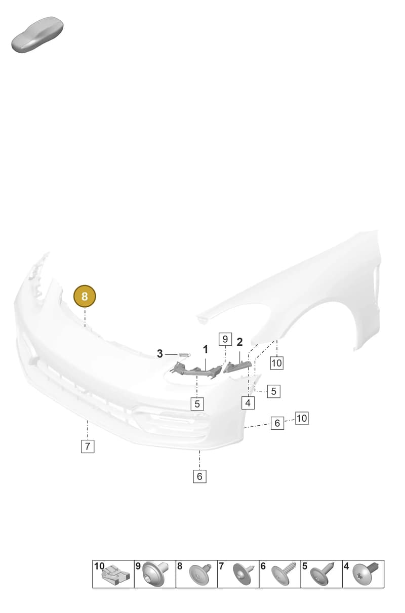 PAF007815 — Porsche Panamera (2020-2023) diagram p58802200, position 8