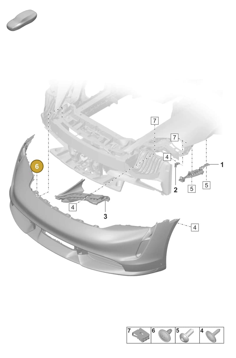 PAF007815 — Porsche Taycan Sport Turismo (2023-2025) diagram p56802200, position 6