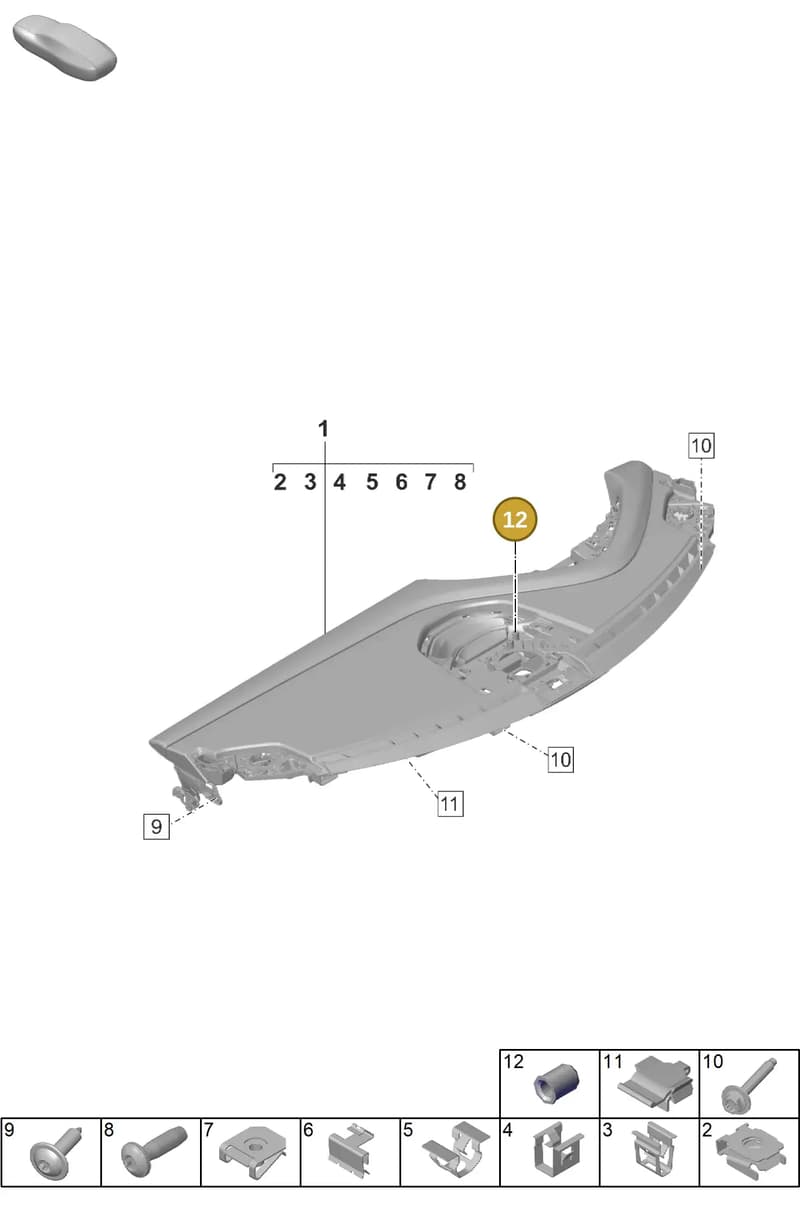 PAF007863 — Porsche Taycan Sport Turismo (2023-2025) diagram p56809000, position 12