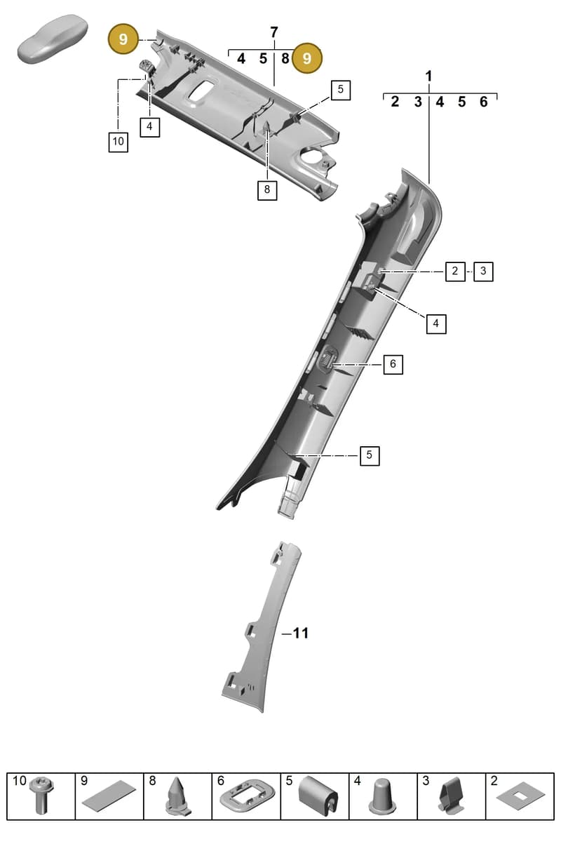 PAF007953 — Porsche 911 (2024-2025) diagram p63807210, position 9