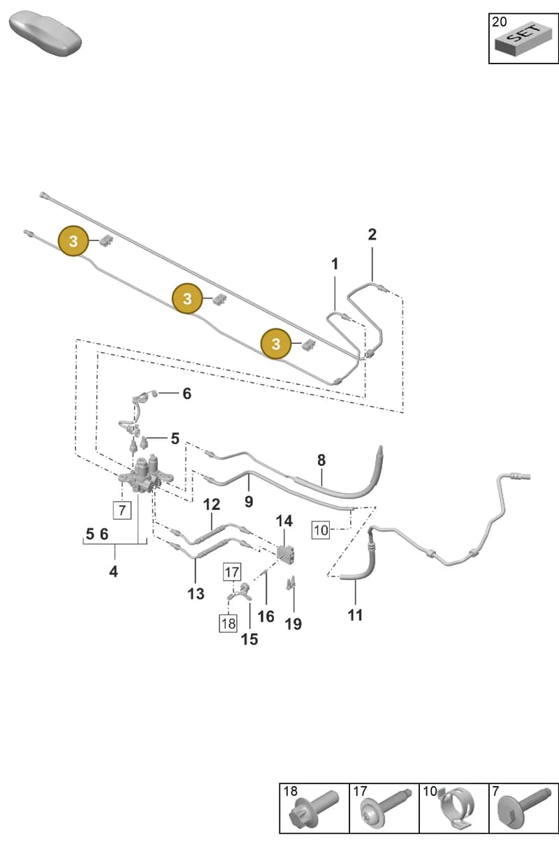 PAF008116 — Porsche 911 (2020-2022) diagram p53402110, position 3