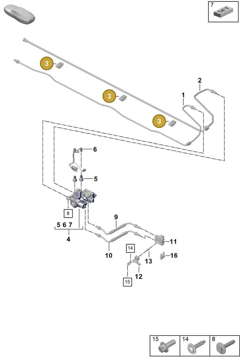 PAF008116 — Porsche 911 (2024-2025) diagram p63502150, position 3