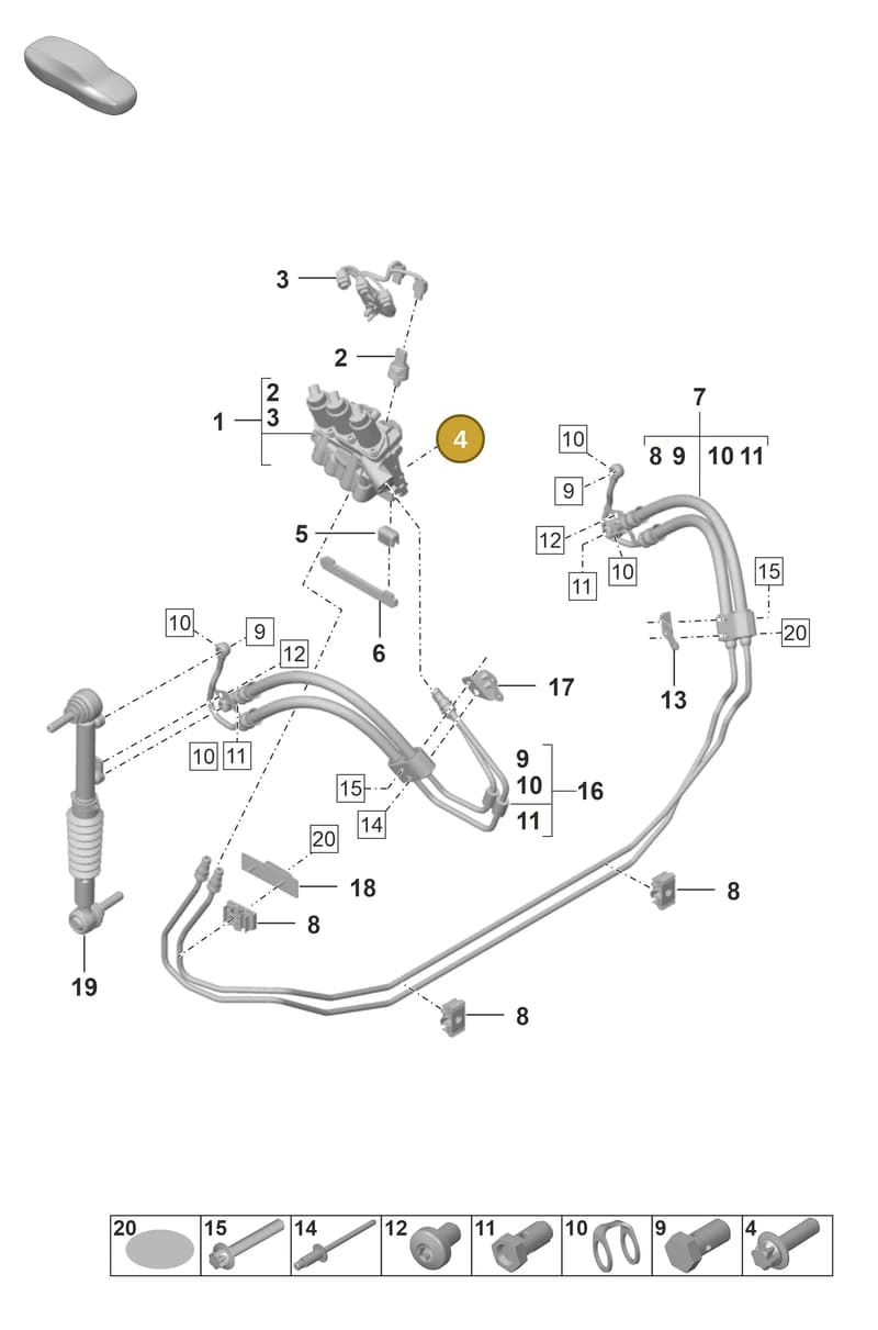 PAF008116 — Porsche 911 (2024-2025) diagram p53402100, position 4
