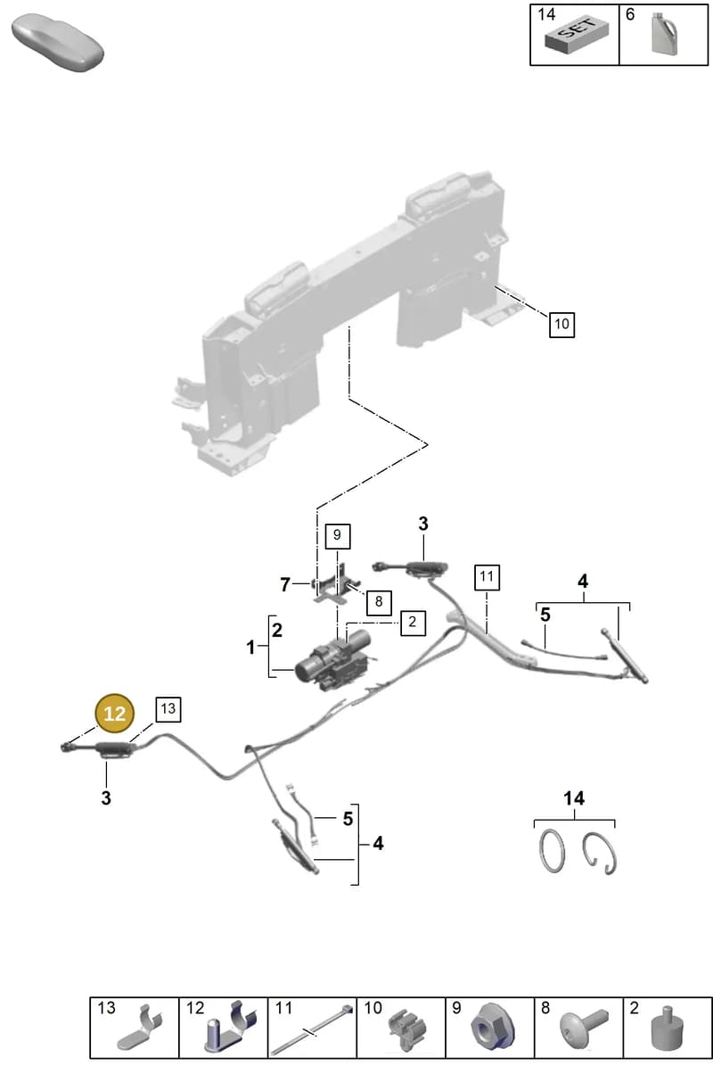 PAF008119 — Porsche 911 (2020-2022) diagram p53811450, position 12