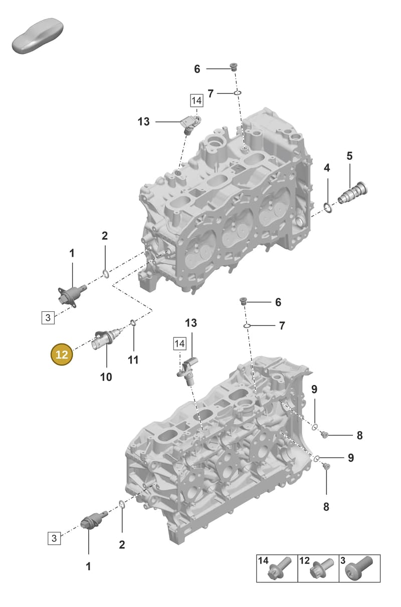 PAF008124 — Porsche 911 (2024-2025) diagram p53103020, position 12