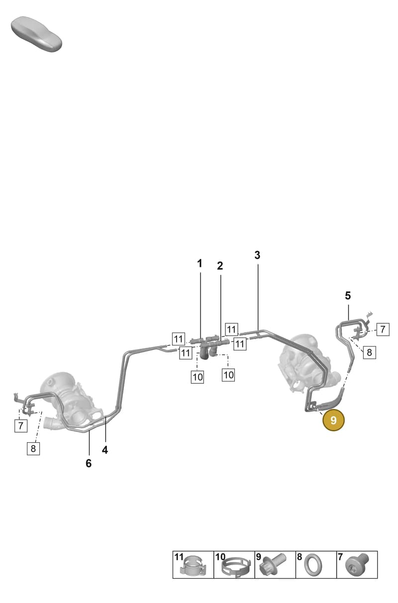 PAF008124 — Porsche 911 (2024-2025) diagram p53202100, position 9