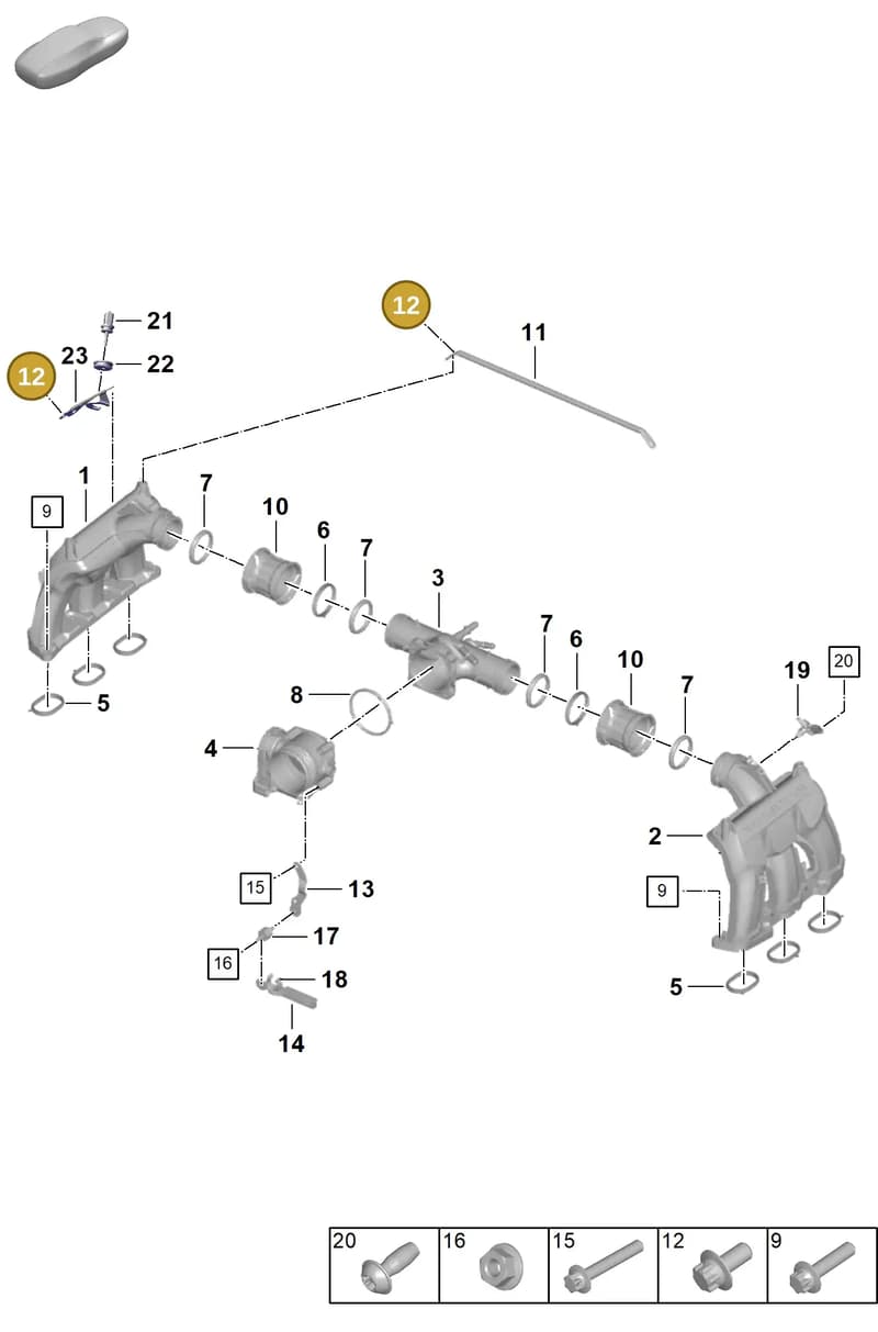 PAF008124 — Porsche 911 (2024-2025) diagram p63107100, position 12
