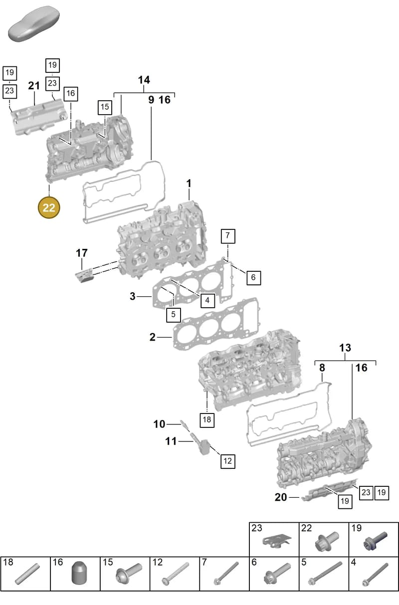 PAF008124 — Porsche 911 (2024-2025) diagram p63103000, position 22