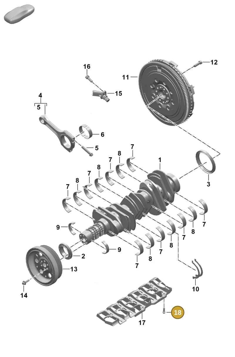 PAF008126 — Porsche 911 (2024-2025) diagram p63102000, position 18