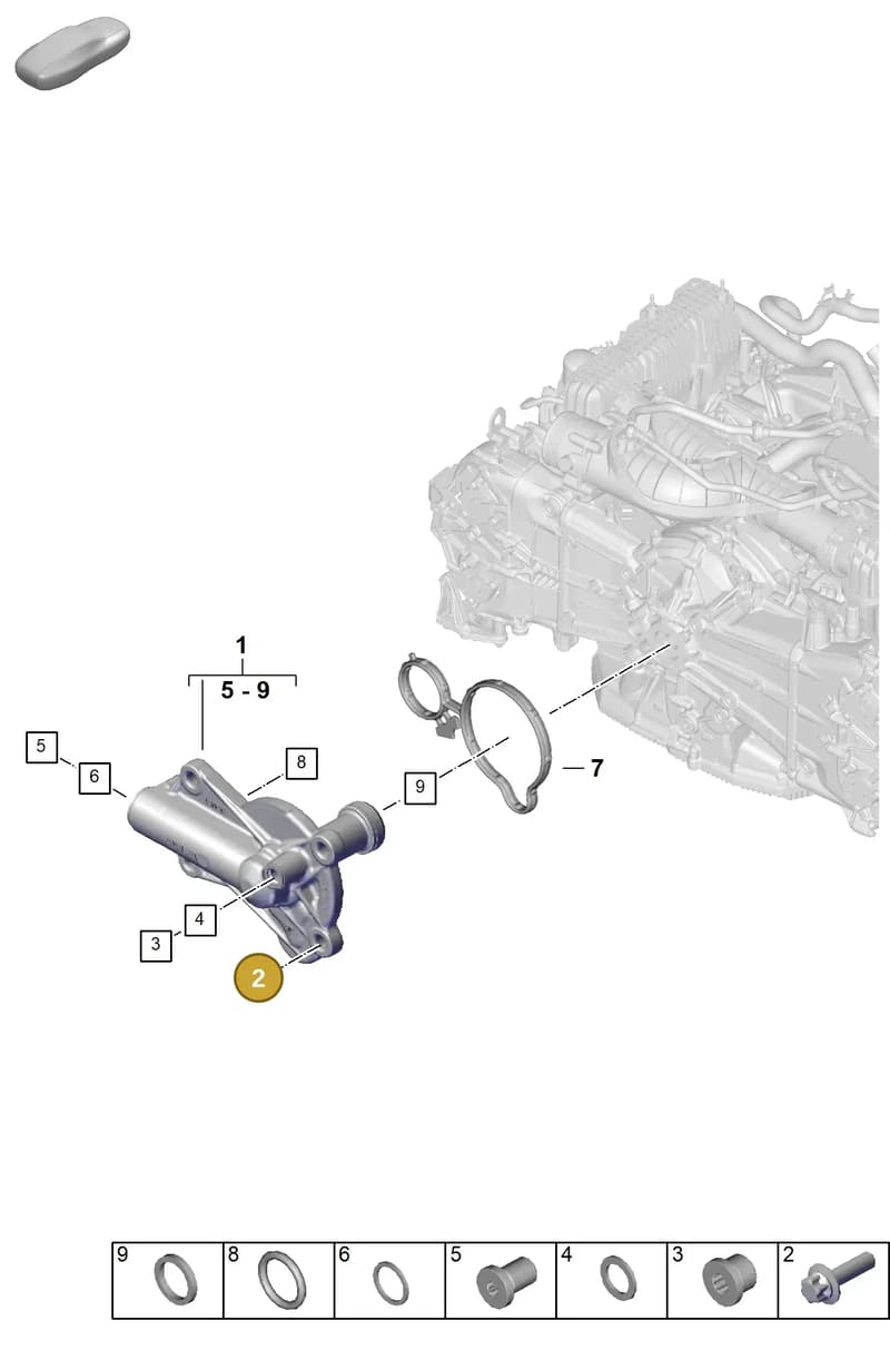 PAF008126 — Porsche 911 (2024-2025) diagram p63102100, position 2