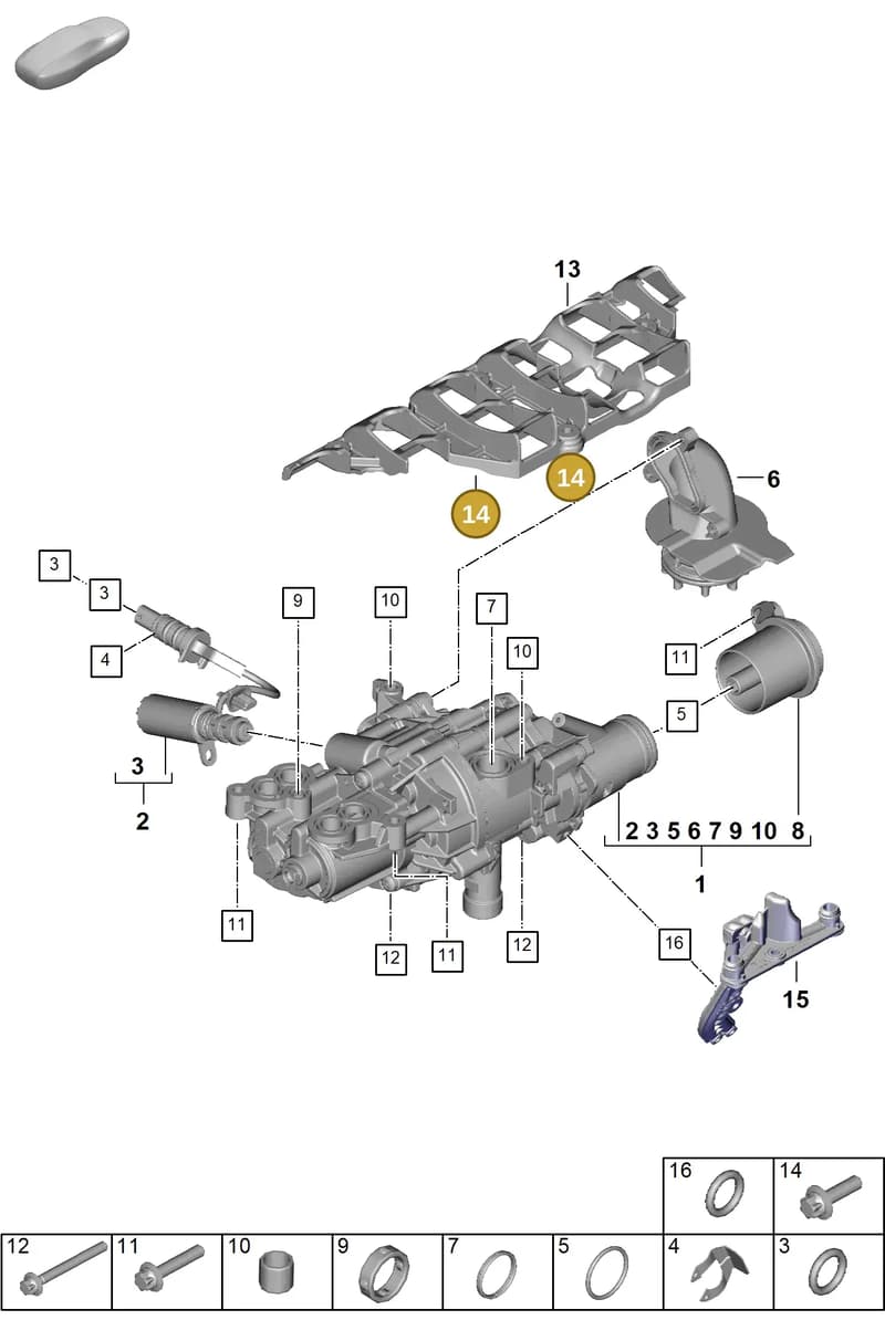 PAF008126 — Porsche 911 (2024-2025) diagram p63104010, position 14