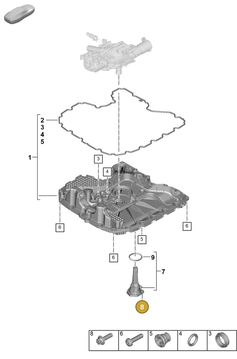 PAF008126 — Porsche 911 (2024-2025) diagram p63104060, position 8