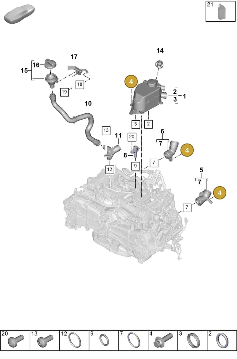 PAF008126 — Porsche 911 (2024-2025) diagram p63104200, position 4