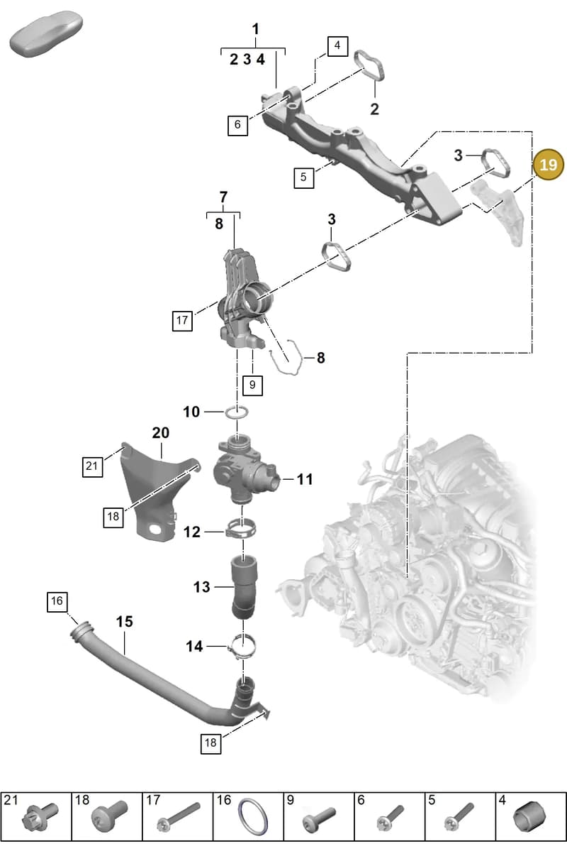 PAF008126 — Porsche 911 (2024-2025) diagram p63105050, position 19