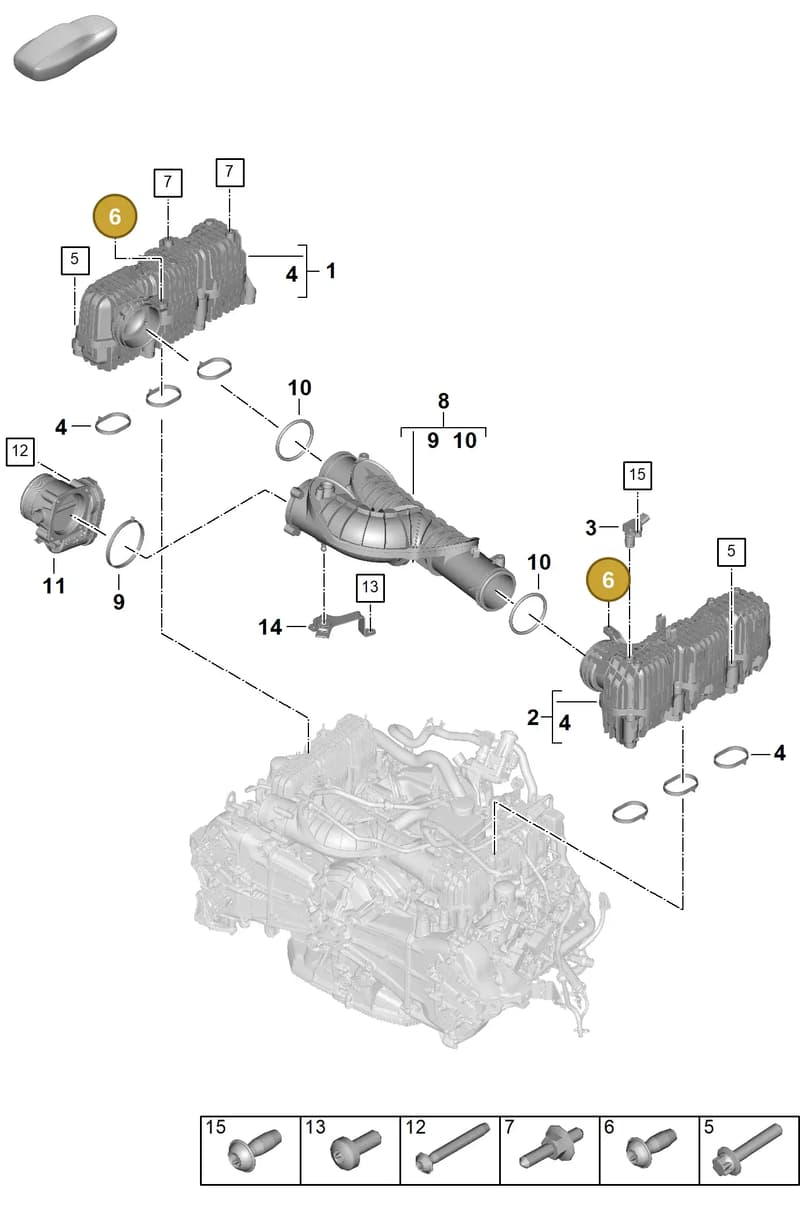 PAF008126 — Porsche 911 (2024-2025) diagram p63107150, position 6