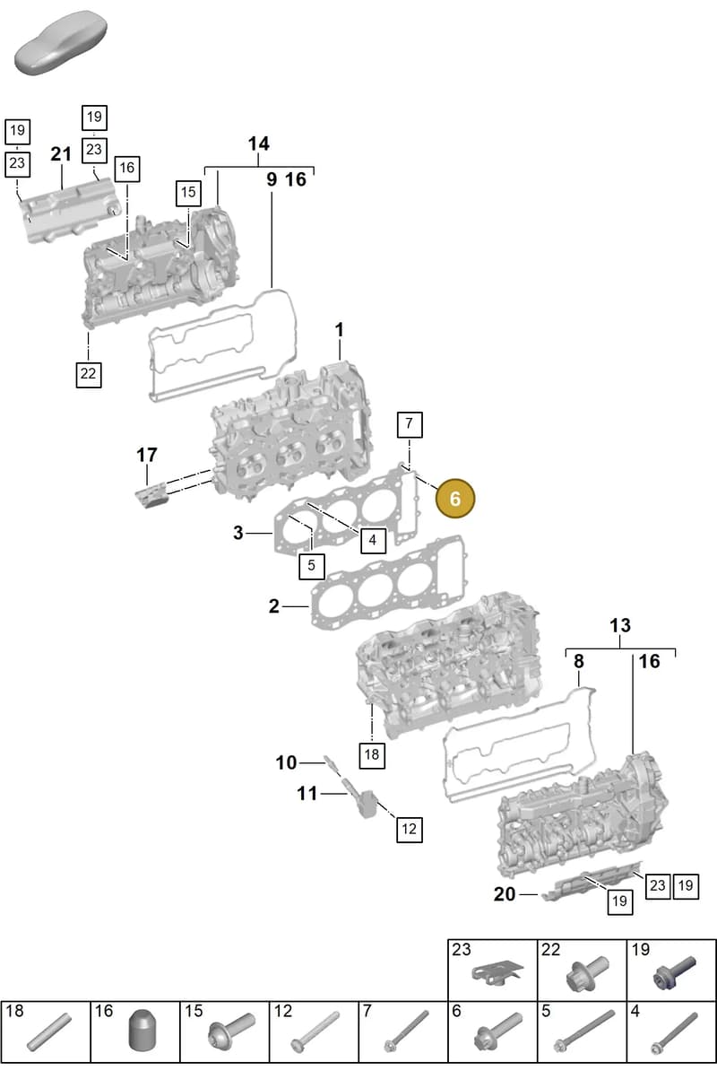 PAF008127 — Porsche 911 (2024-2025) diagram p63103000, position 6