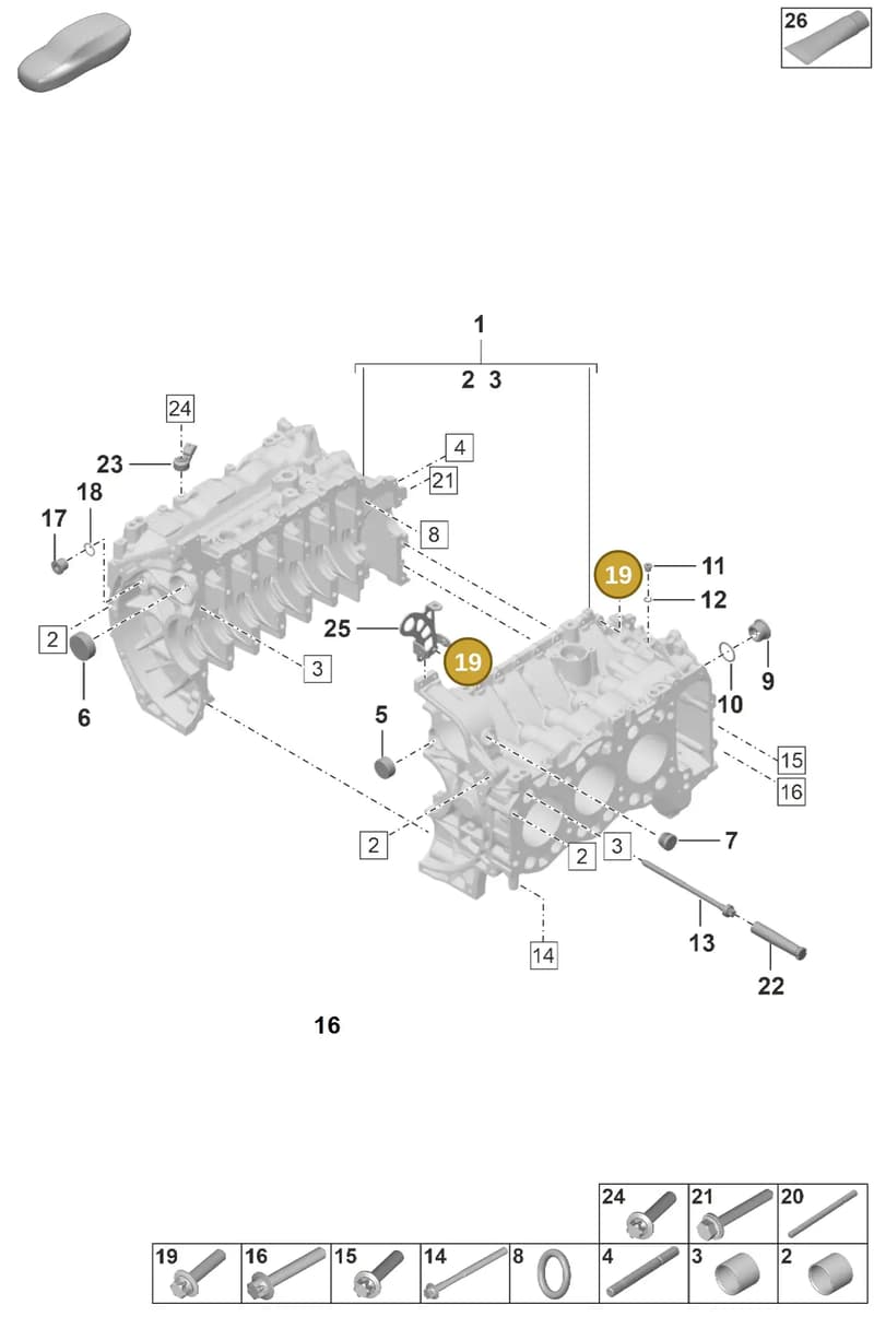 PAF008127 — Porsche 911 (2024-2025) diagram p53000002, position 19