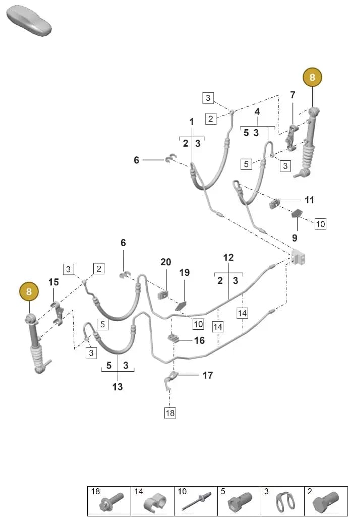 PAF008128 — Porsche 911 (2020-2022) diagram p53402120, position 8