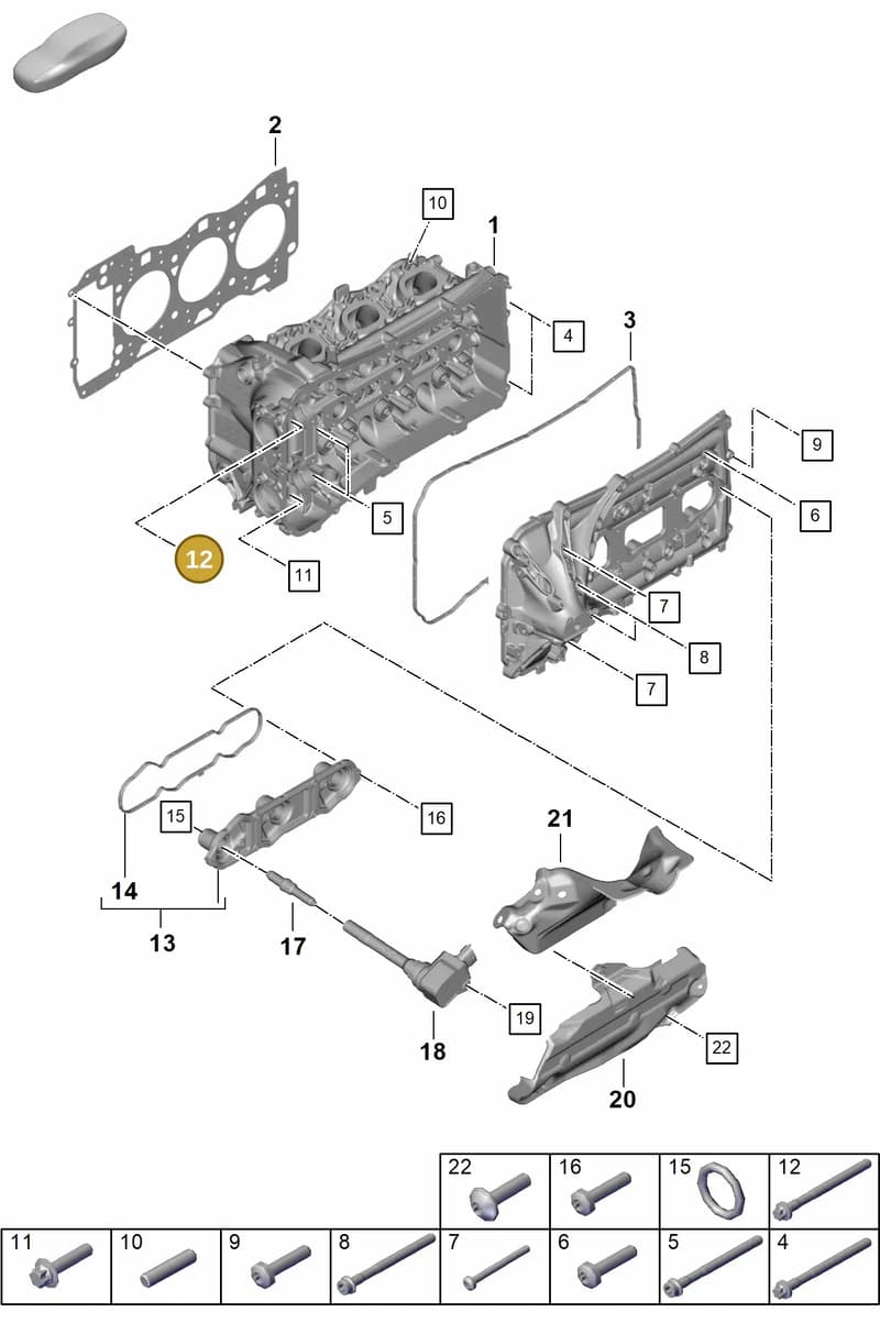 PAF008137 — Porsche 911 (2021-2022) diagram p59103000, position 12