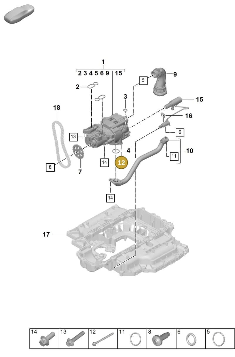 PAF008137 — Porsche 911 (2024-2025) diagram p63104000, position 12