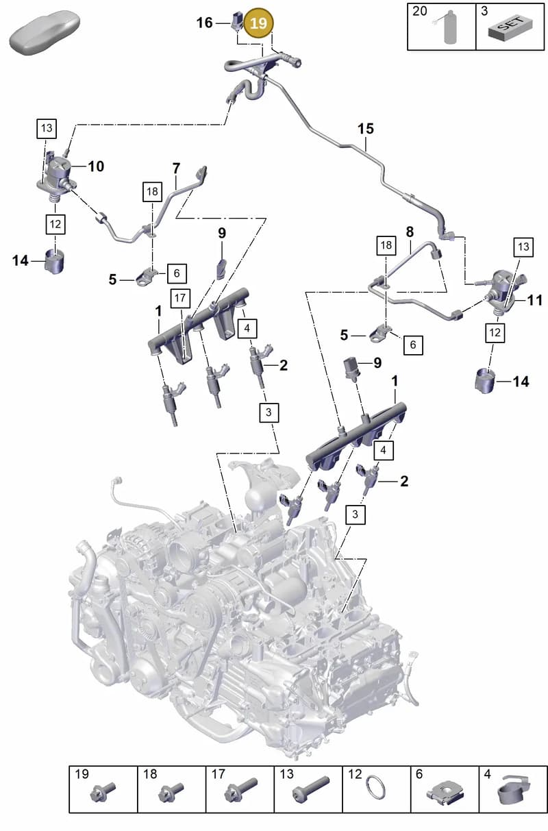 PAF008139 — Porsche 911 (2021-2022) diagram p59107000, position 19