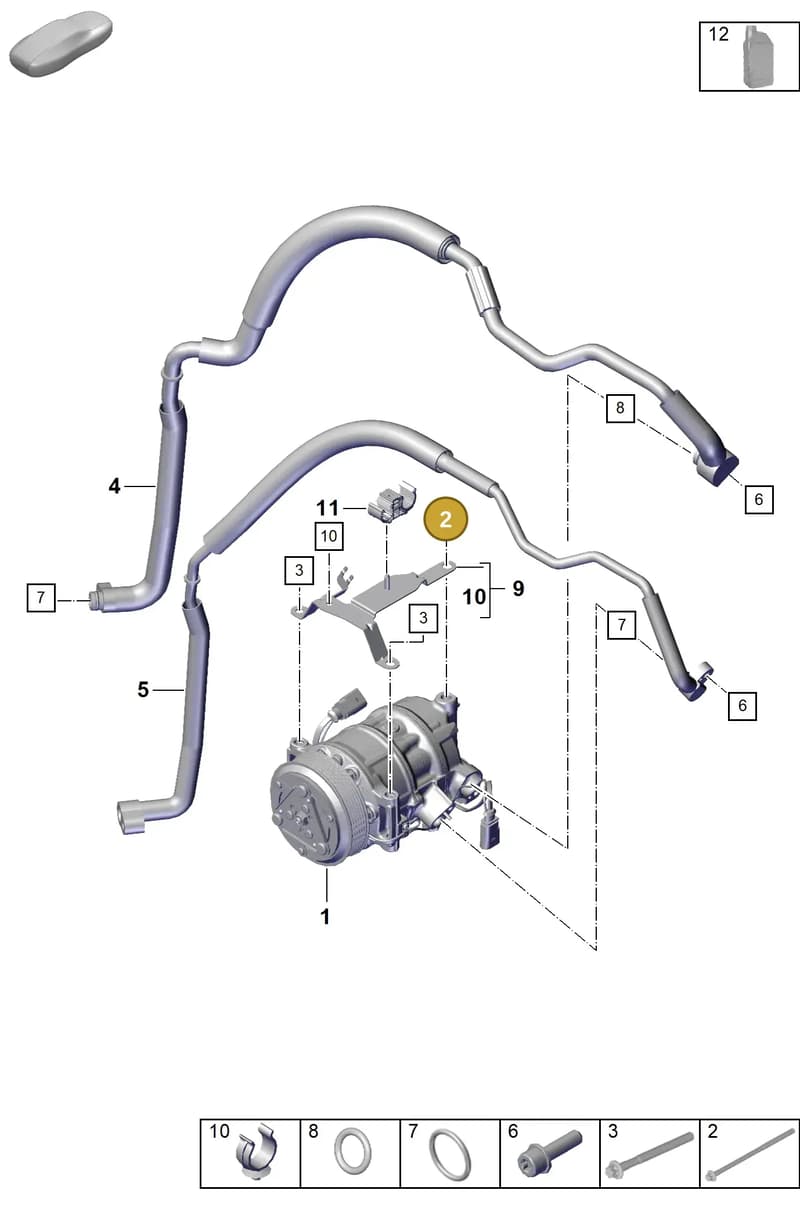 PAF008143 — Porsche Boxster Spyder (2019-2020) diagram p55814200, position 2