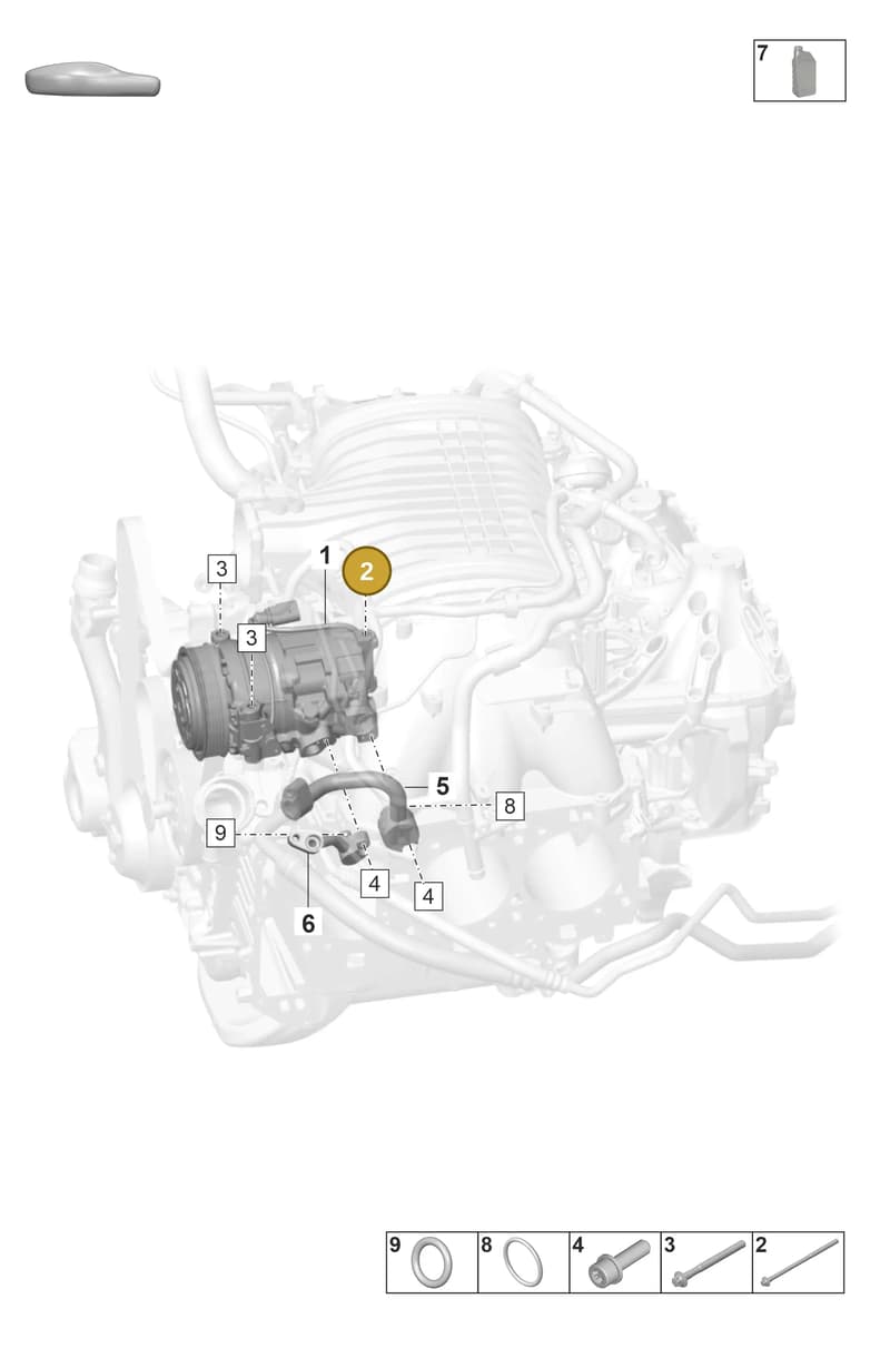 PAF008143 — Porsche 911 (2021-2022) diagram p59814200, position 2