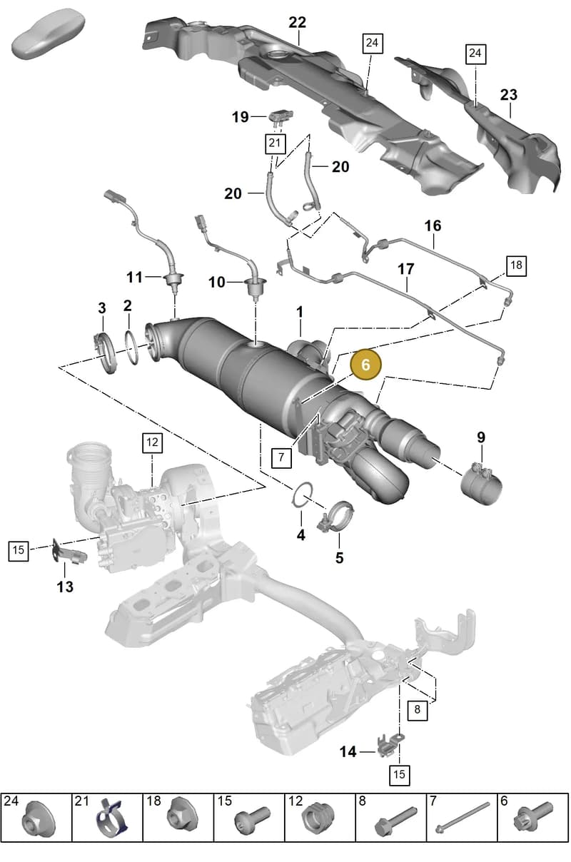 PAF008144 — Porsche 911 (2024-2025) diagram p63202210, position 6