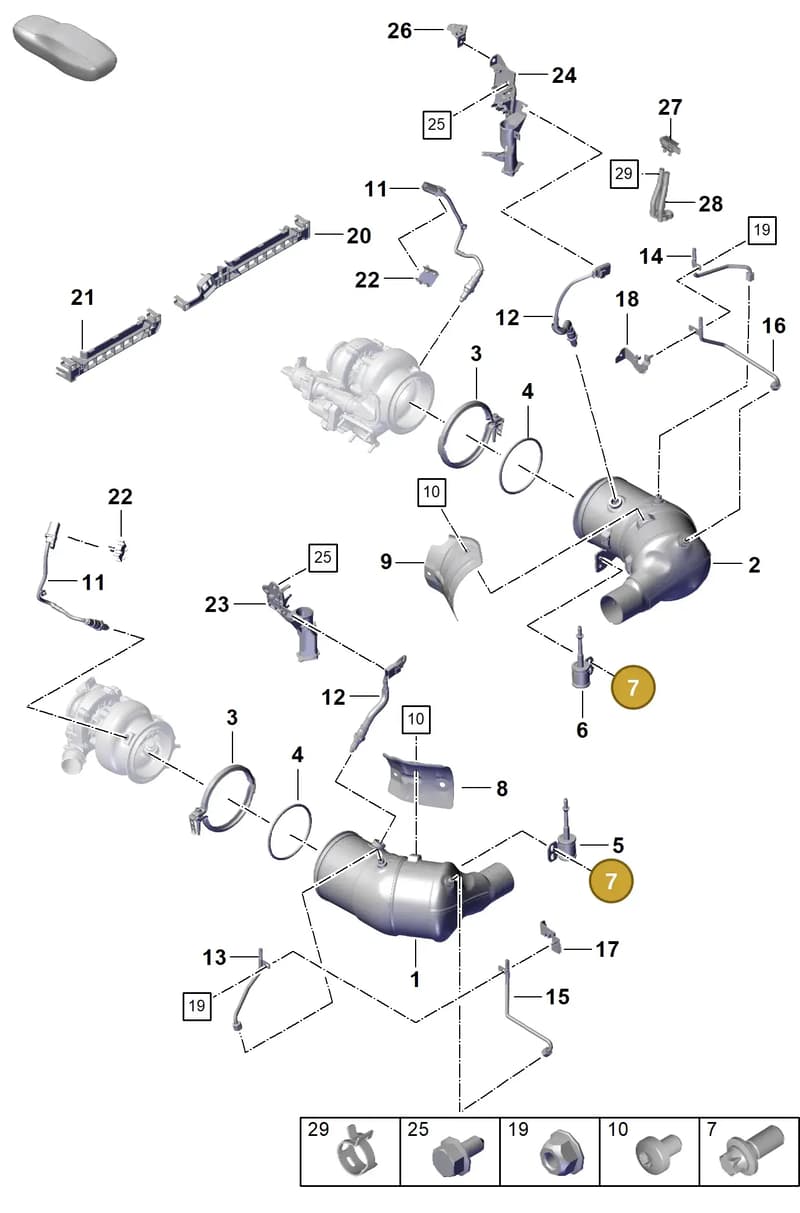 PAF008145 — Porsche 911 (2020-2022) diagram p57202200, position 7