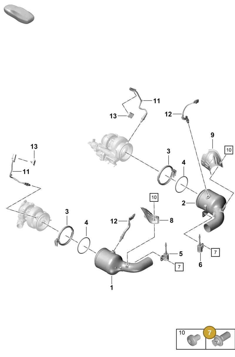 PAF008145 — Porsche 911 (2020-2022) diagram p57202250, position 7