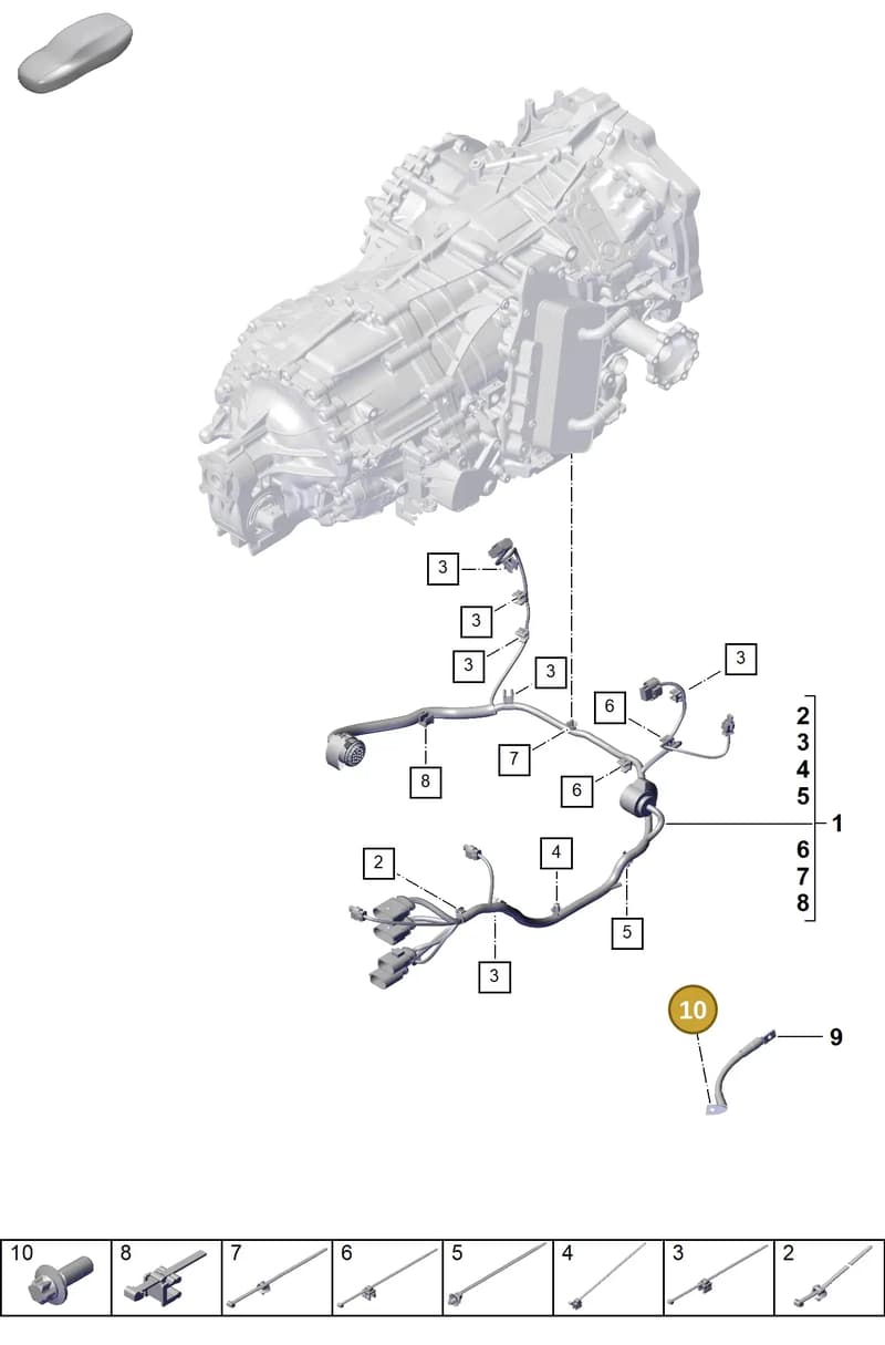 PAF008145 — Porsche 911 (2024-2025) diagram p63903910, position 10