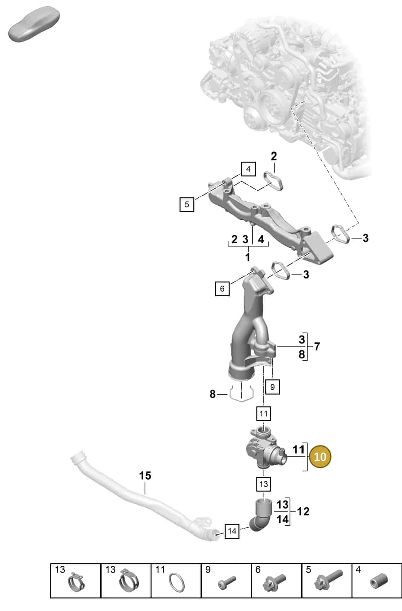 PAF008146 — Porsche Boxster Spyder (2019-2020) diagram p55105050, position 10
