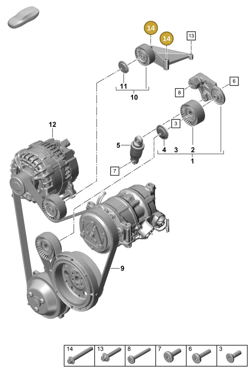 PAF008152 — Porsche Boxster Spyder (2019-2020) diagram p55102200, position 14