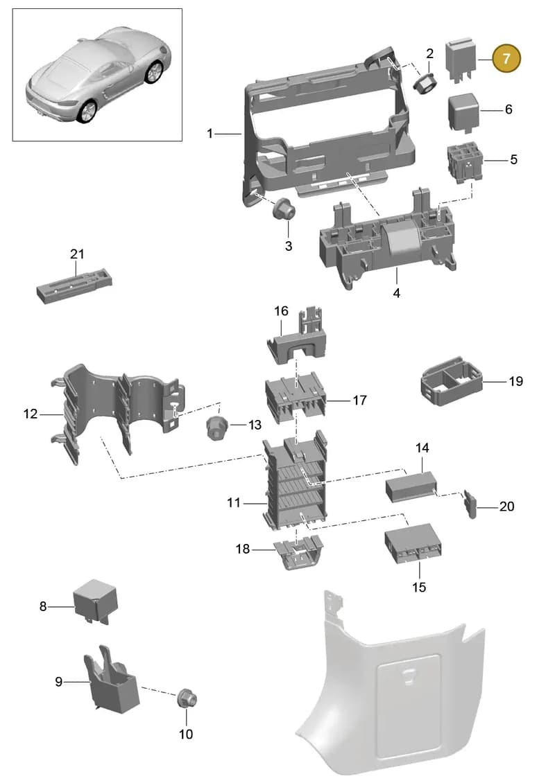 PAF008155 — Porsche Cayman (2016-2019) diagram p50902000, position 7
