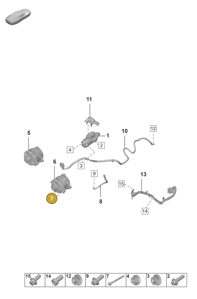 PAF008155 — Porsche 911 (2018-2024) diagram p53902050, position 7