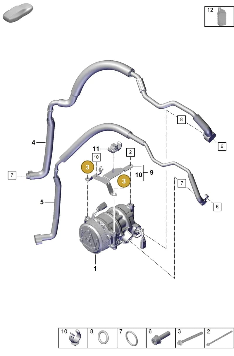 PAF008155 — Porsche Boxster Spyder (2019-2020) diagram p55814200, position 3