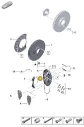 PAF008187 Porsche Hexagon Socket Flat Head Bolt