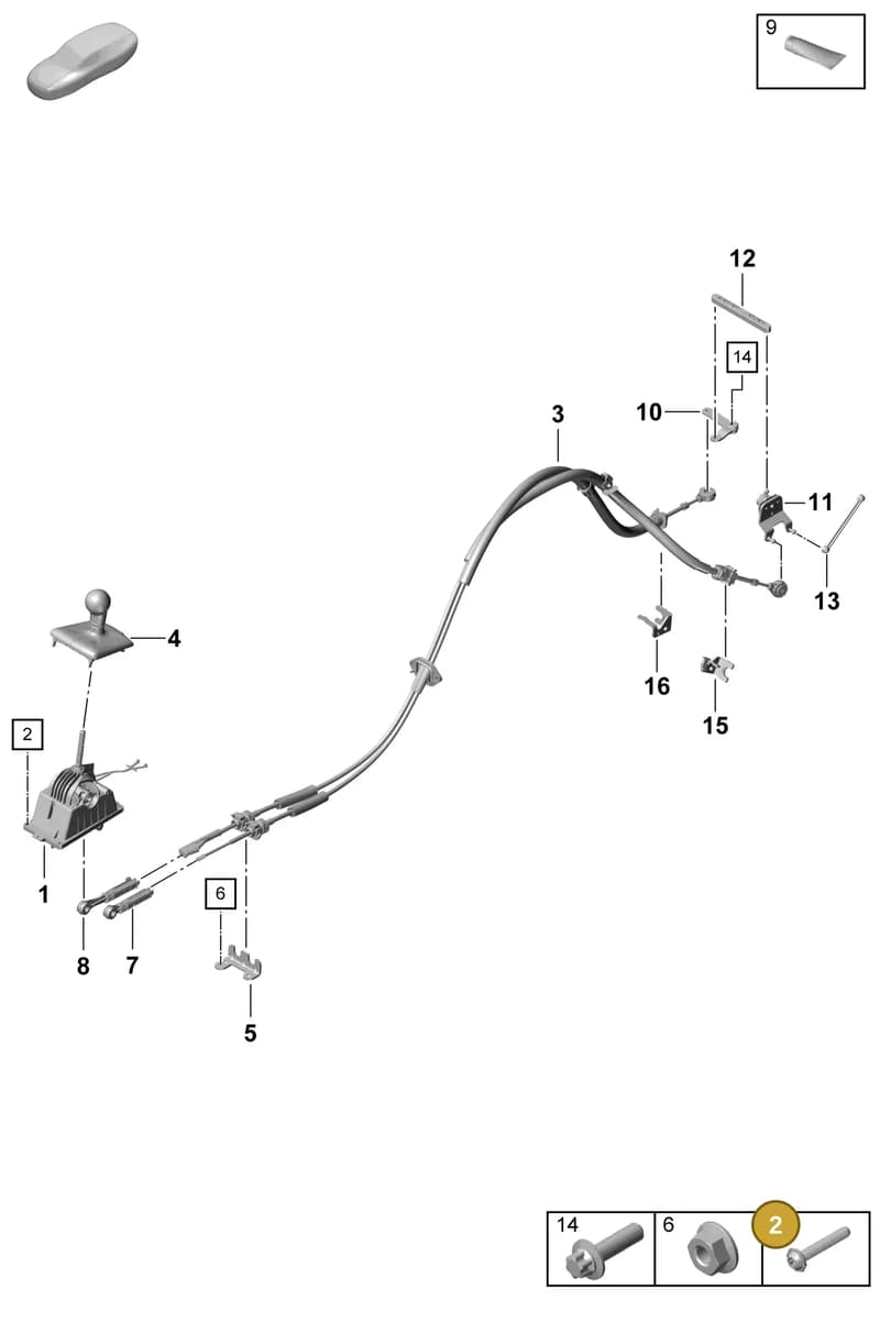 PAF008213 — Porsche Boxster Spyder (2019-2020) diagram p55701000, position 2