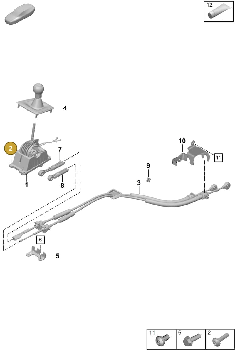 PAF008213 — Porsche 911 (2021-2022) diagram p59701000, position 2
