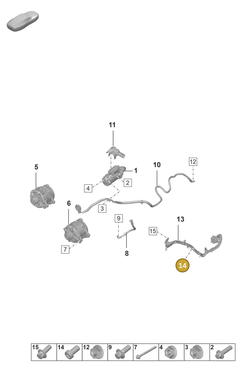 PAF008227 — Porsche 911 (2018-2024) diagram p53902050, position 14