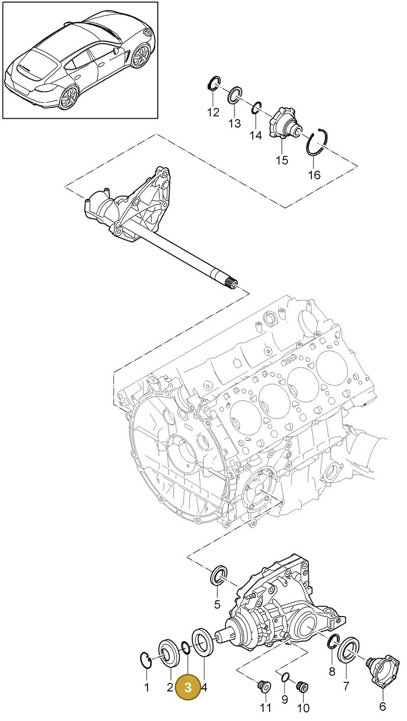 PAF008236 — Porsche Panamera (2009-2016) diagram p35305010, position 3
