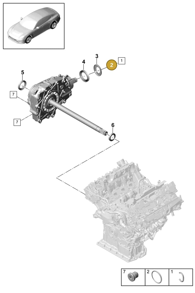 PAF008236 — Porsche Panamera (2016-2020) diagram p49305010, position 2